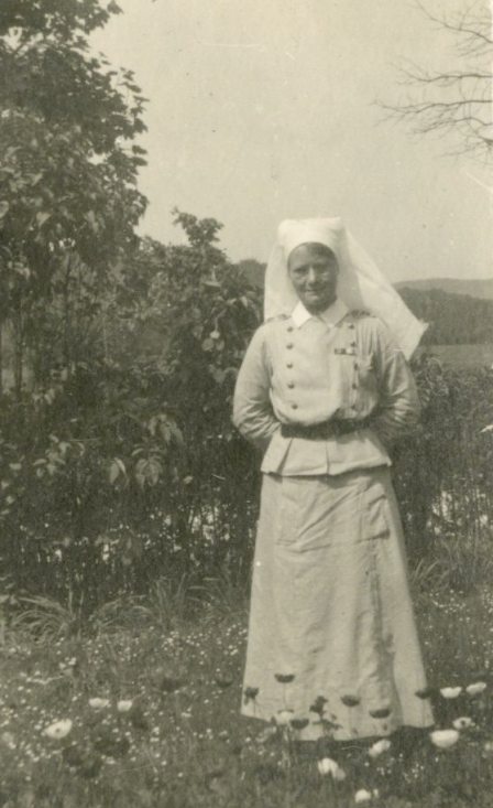 AJA [Alfreda Jenness Attrill] at Bishop's Dale, Buxton, England, 1919