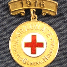 Ruby Dickie's Winnipeg General Hospital School of Nursing pin, 1916